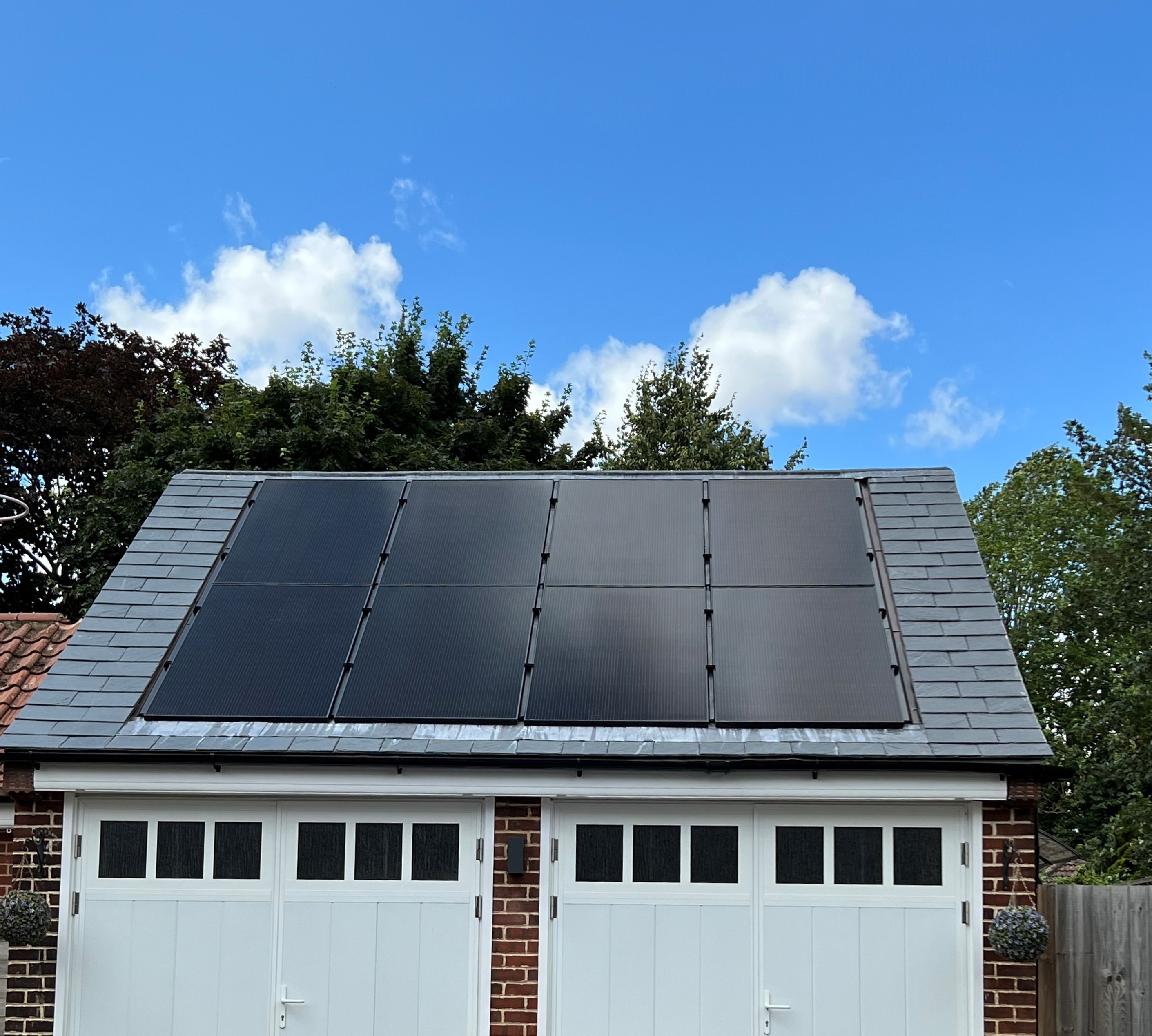 Completed solar roof installation