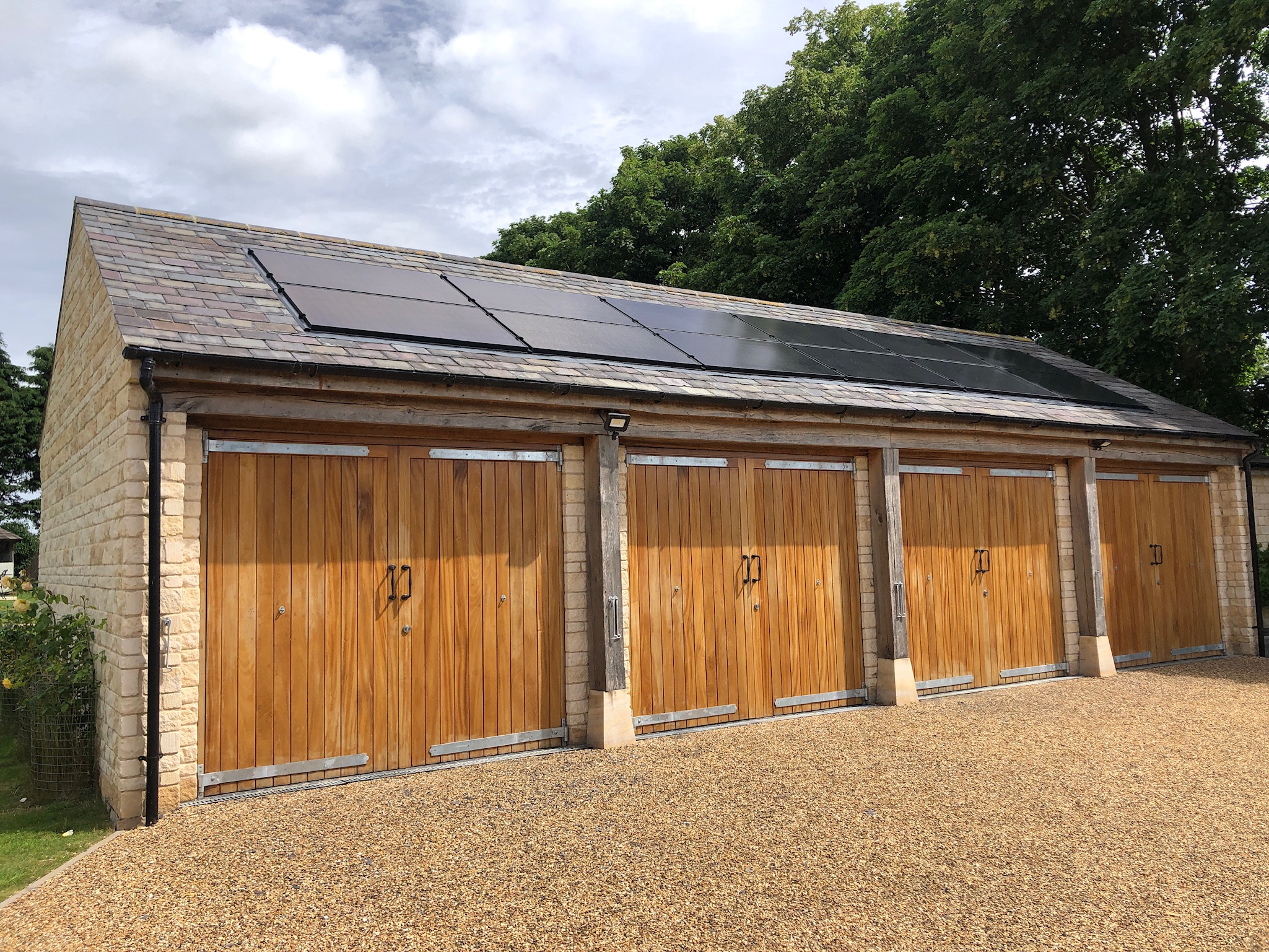 In-roof solar panel installation