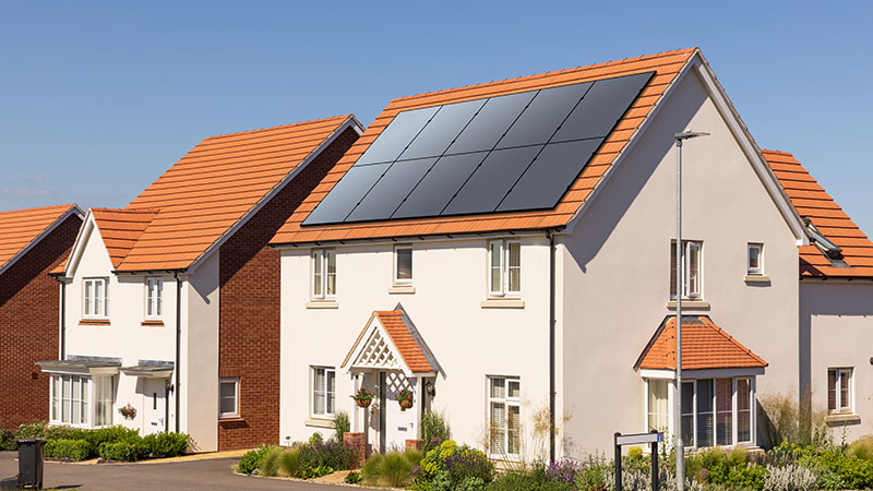 Solar panels on UK house