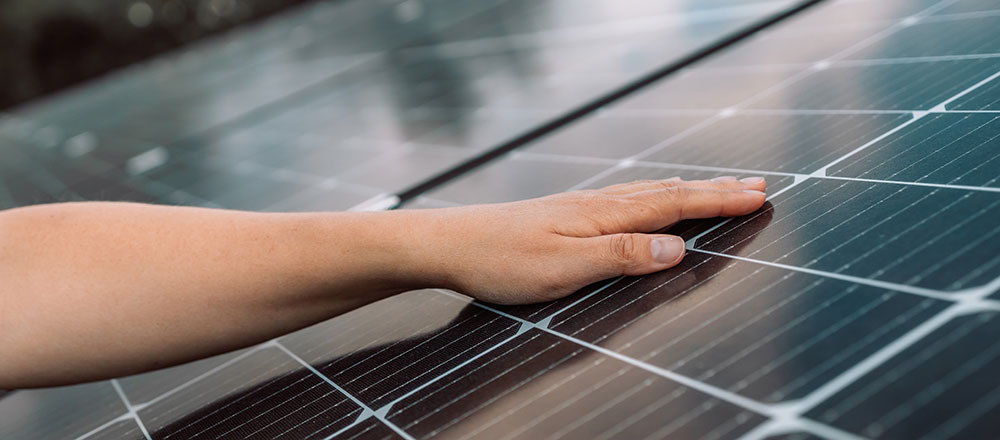 Solar panels installed on a roof